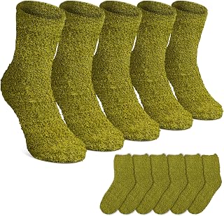 Suhine 12 Pairs Fuzzy Socks for Women Soft Warm Winter