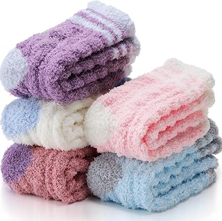 ANTSANG Fuzzy Socks for Women, Fluffy Warm Slipper Socks for Winter & Home