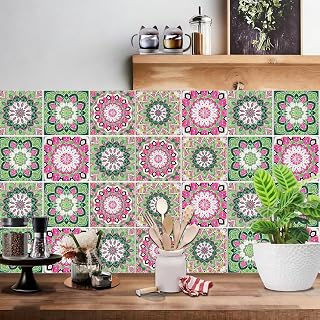 24-Piece Style Wall Tiles, Removable Backsplash, Decorative Wall Stickers for Kitchen, Bathroom, Living Room and Home Furniture, HZ72
