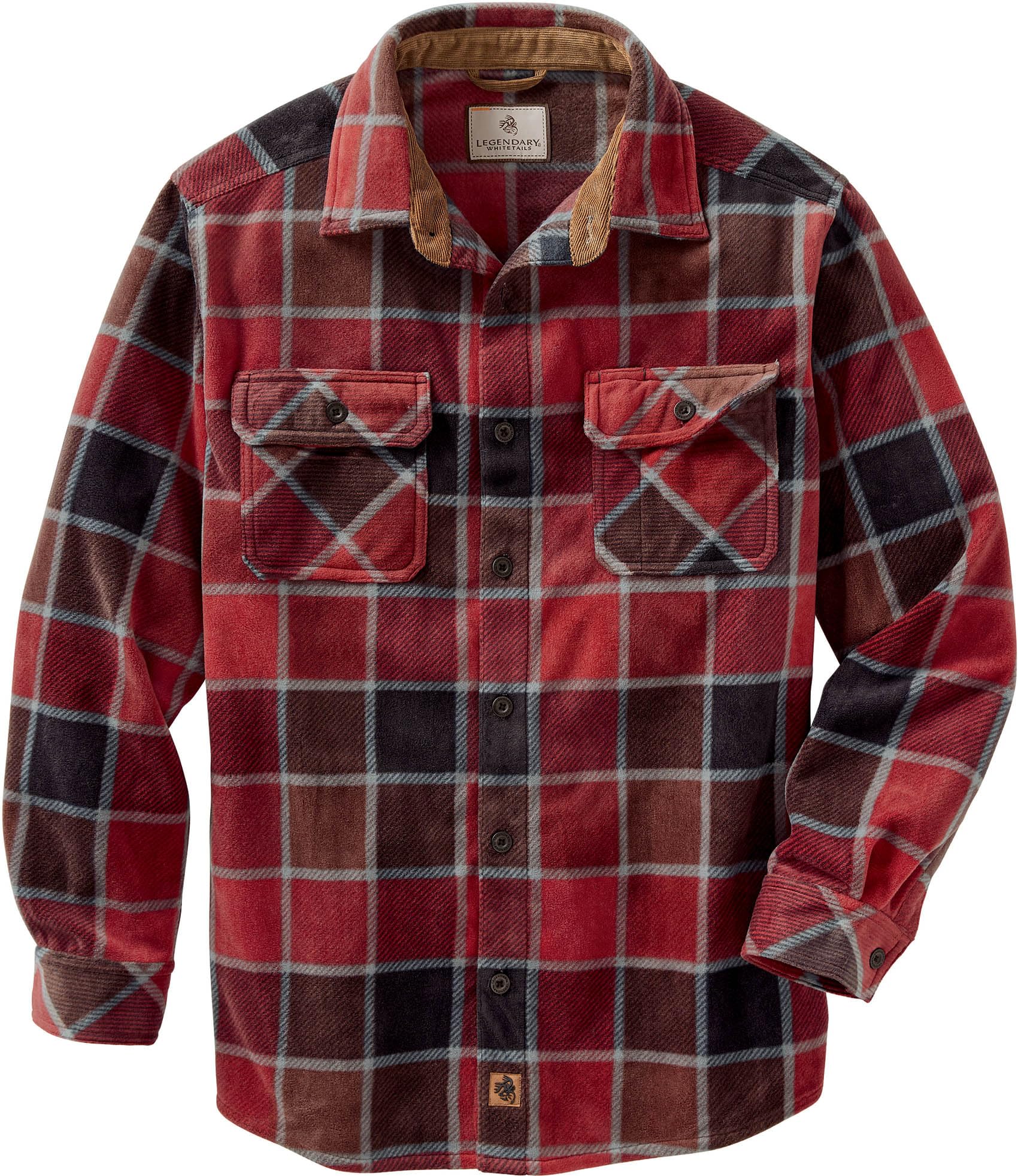 Legendary Whitetails Men's Long Sleeve Fleece Button Up Shirt Casual Fit Thick H
