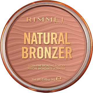 Rimmel Natural Bronzer, Silky-Smooth & Ultra-Fine Bronzing Powder, 001 Sunlight, 14g