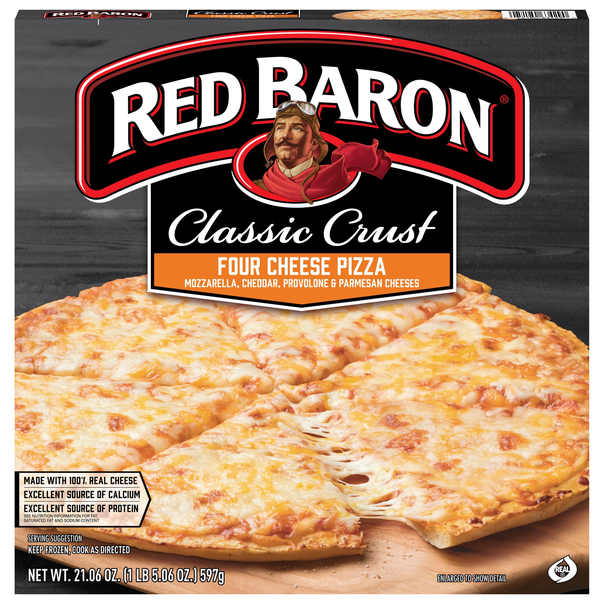 Red Baron Classic Four Cheese Pizza (Frozen), 21.06 Oz