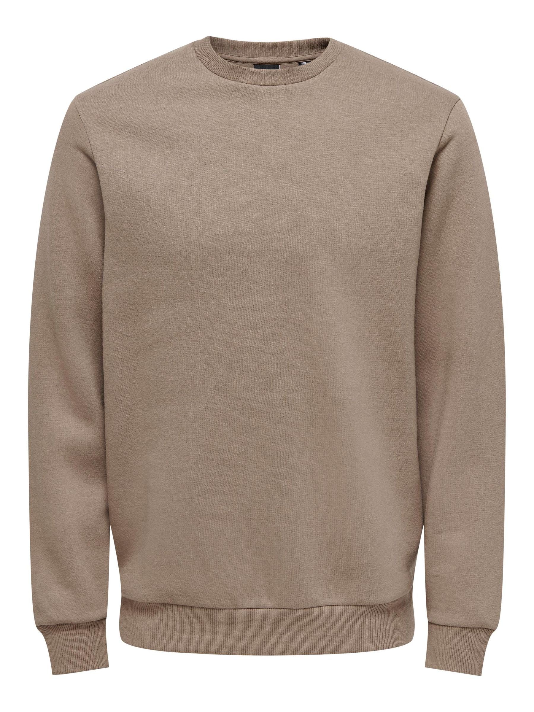 ONSCERES Men's Basic Regular Fit Long-Sleeved Sweatshirt without Hood
