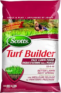 Scotts Fall Turf Builder Lawn Food 32-0-10, 5.2kg (400 sq Meters / 4,306 sq feet Coverage) | Prepare Your Lawn for Winter | Fall Lawn Fertilizer