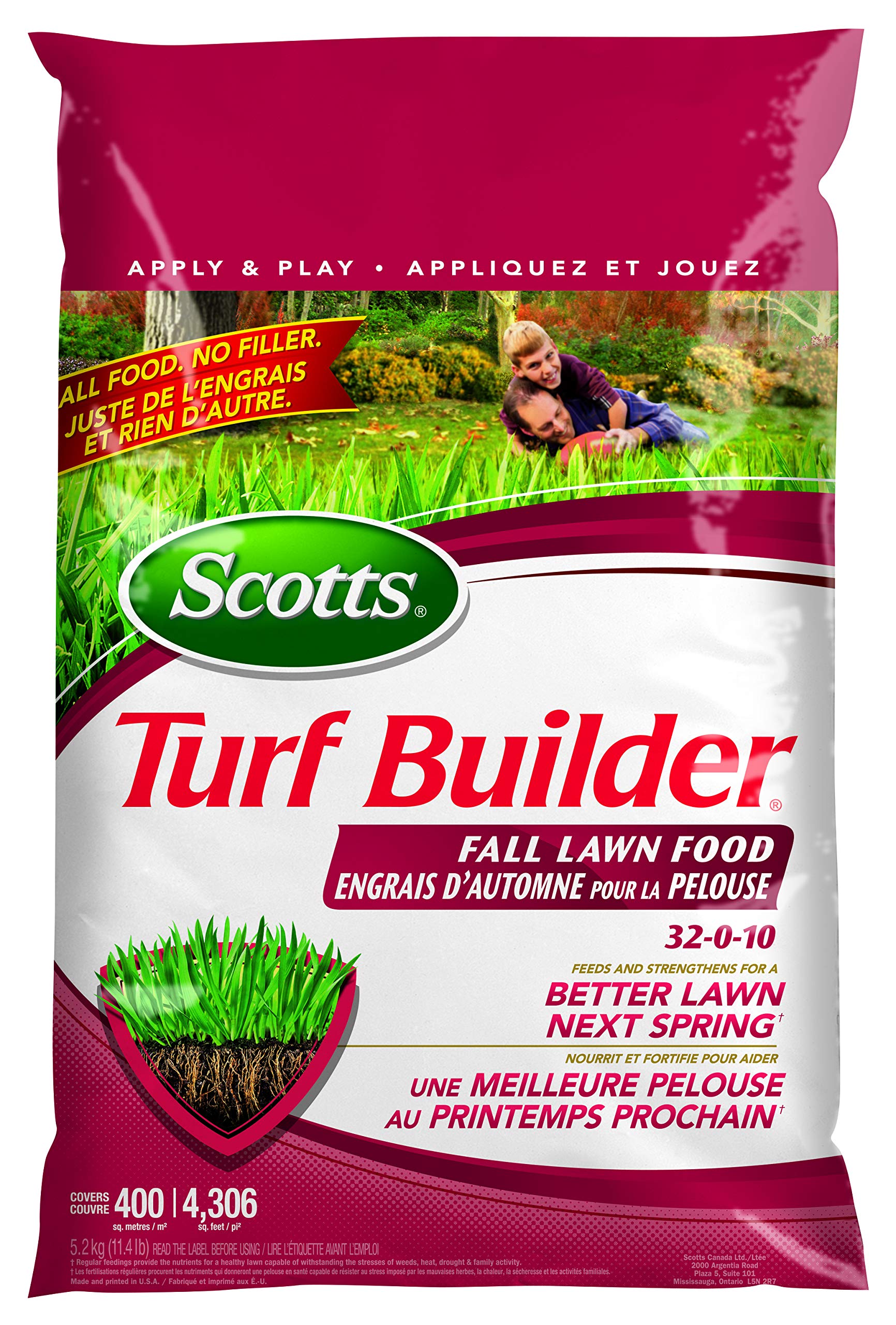 Scotts Fall Turf Builder Lawn Food 32-0-10, 5.2kg (400 sq Meters / 4,306 sq feet
