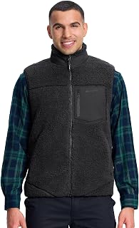 Pioneer Camp Fleeceweste Herren mit Stehkragen, 550 g Schweres Fleece, Winddicht & Wärmende Outdoor Weste für Klettern, Wandern, Camping, Reisen, mit Reißverschlusstaschen
