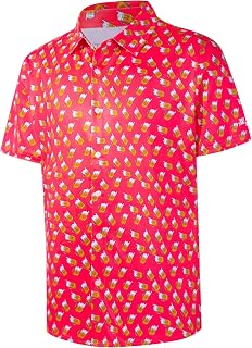 FT FENTENG Mens Hawaiian Shirts Regular Fit Short Sleeve Casual Button Down Summer Tropical Beach Shirts