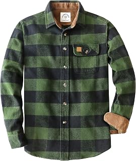 Dubinik® 13 oz Ultra Heavyweight Flannel Shirt for Men Button Down Plaid