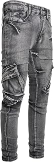 JUNBAOSS Men's Slim Fit Jeans Stretch Ripped Skinny Jeans for Men, Fashion Straight Leg Comfort Flex Waist Casual Pants
