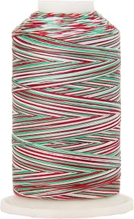 ThreadArt Multicolor Cotton Thread, 600M 40/3, Holiday 7739 | Long staple variegated cotton thread for quilting, sewing and serging. Low-lint, smooth thread for clean, strong stitches.