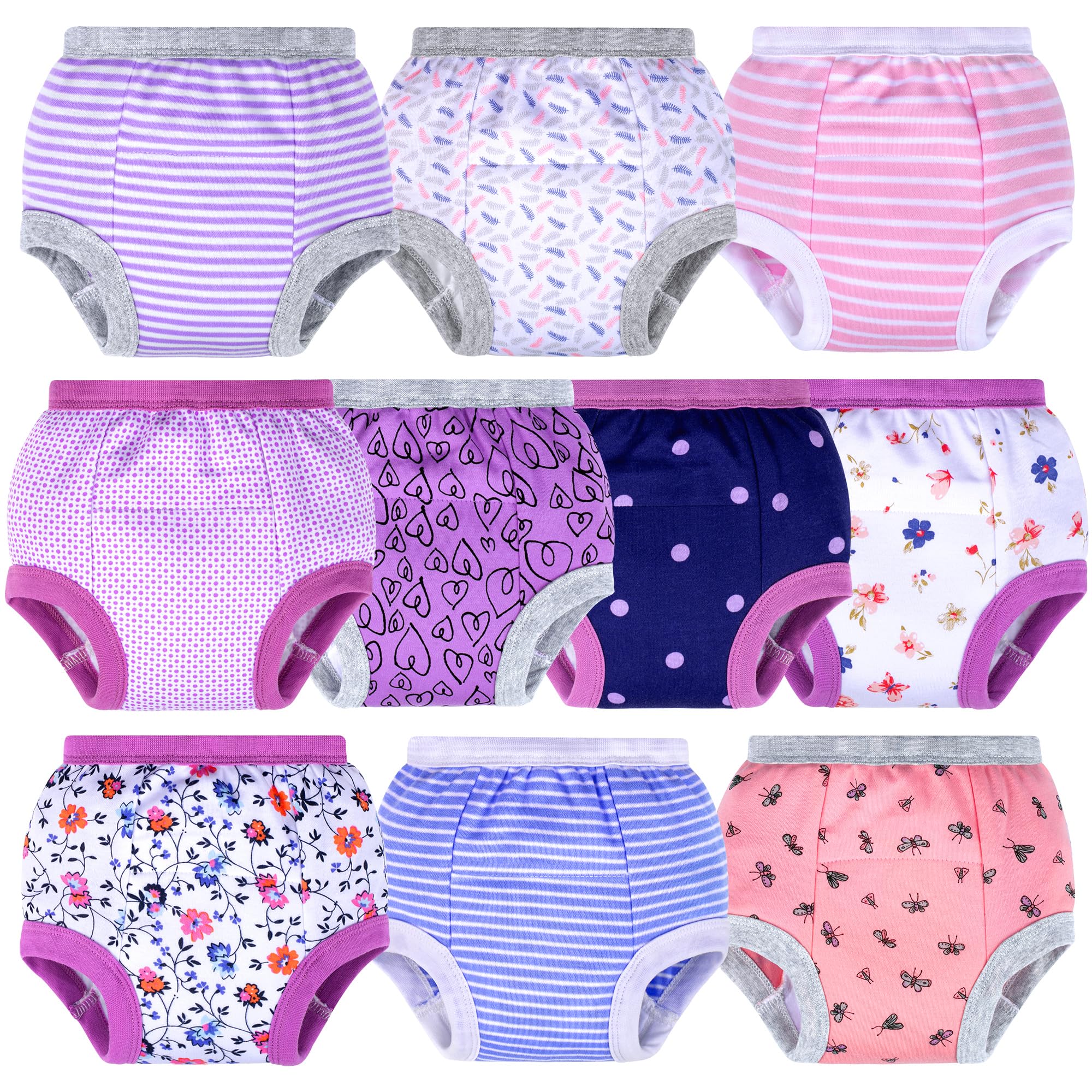 BIG ELEPHANT Toddler Potty Training Underwear, 100% Cotton for Boys & Girls