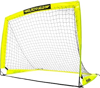 Franklin Sports Blackhawk Backyard Soccer Goal - Portable Pop Up Soccer Nets - Youth + Adult Folding Indoor + Outdoor Goals - Multiple Sizes + Colors