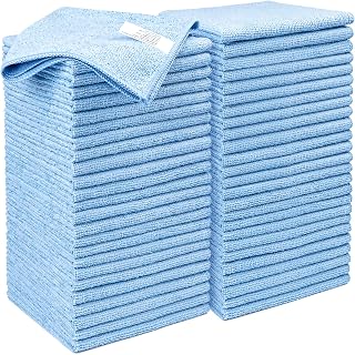 AIDEA Microfiber Cloth, Lint Free, Reusable, Streak Free, Washable, Cleaning Cloths for Home, Kitchen, Car, Motorcycle, Windows, 30 x 30 cm (Pack of 50)