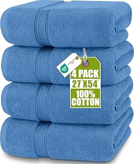 Utopia Towels 4 Pack Premium Bath Towels, 27x54 in, 600 GSM Cotton Electric | Premium Ring Spun Cotton Bath Linen Set Absorbent, Quick-Drying, Soft Feel, Perfect for Daily Use