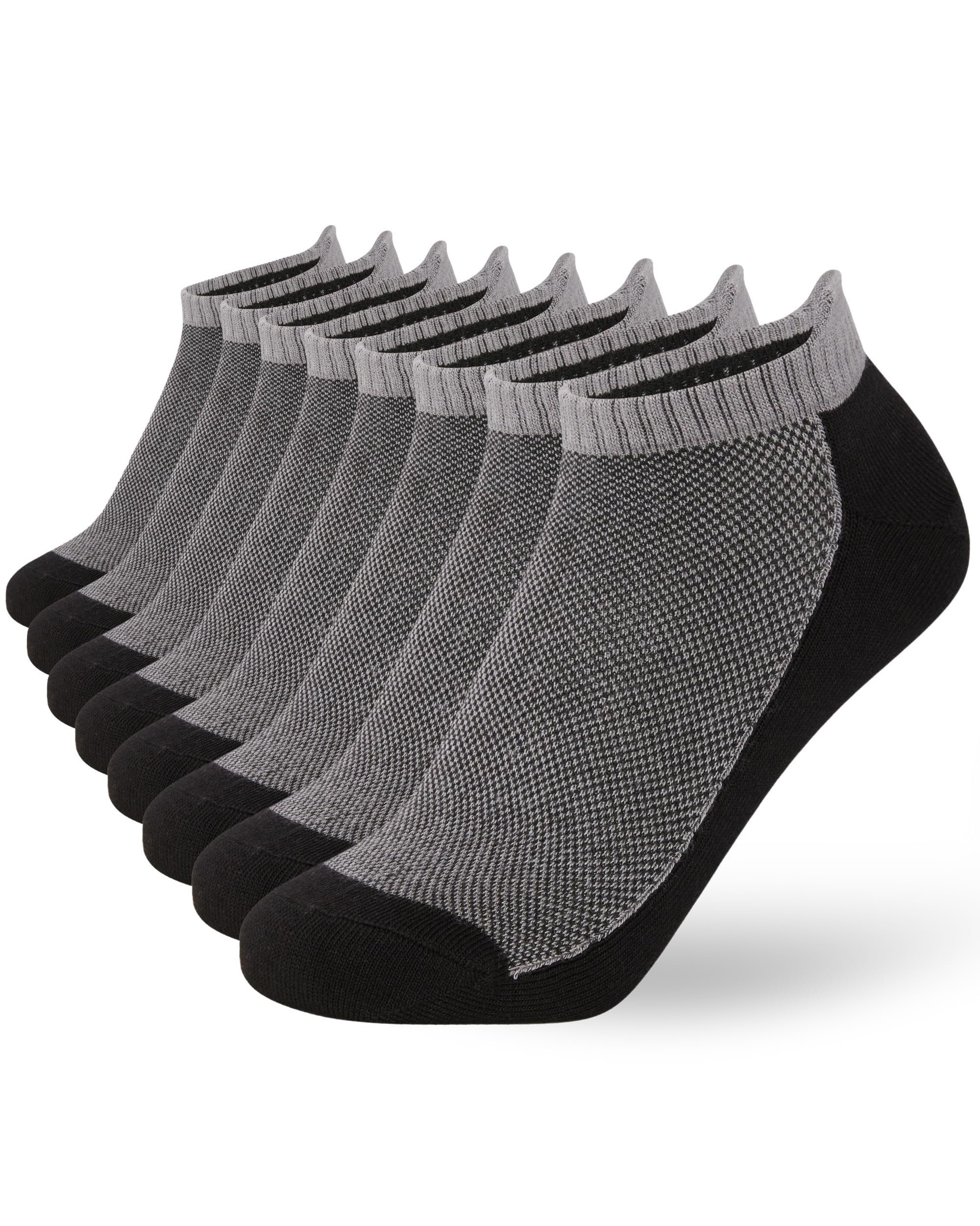 FM London 8 Pairs Mens Bamboo Socks Mens Socks Running Socks Breathable Odour Re