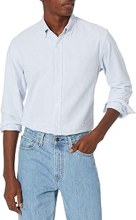 Amazon Essentials Men's 100% Cotton Regular Fit Long Sleeve Oxford Shirt