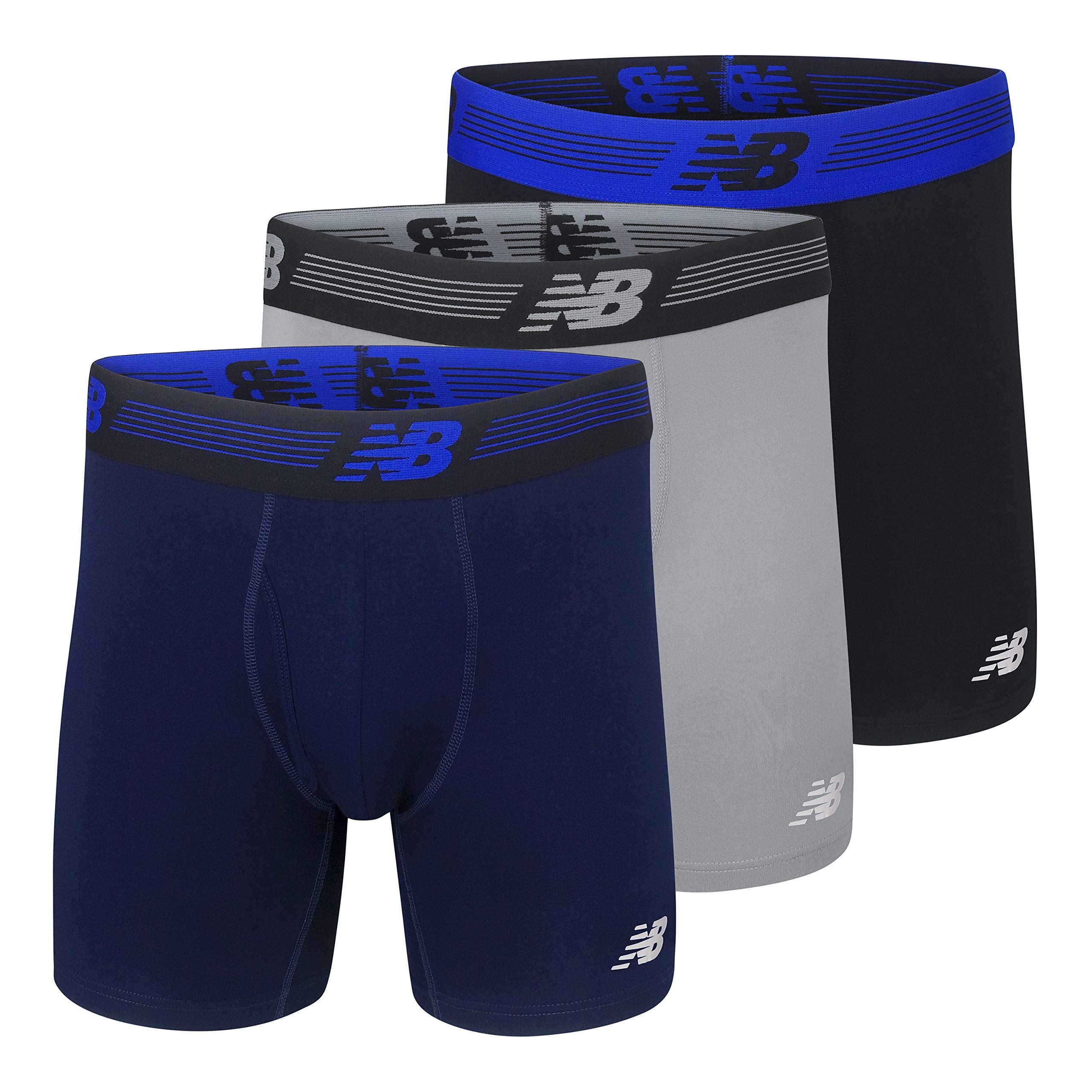 New Balance Men's 3-Pack 6" Fly Front Boxer Brief