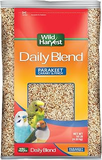 Wild Harvest Daily Blend Bird Food For Parakeet, Canary & Finch,10 lbs | Quality Seed Blend For Small Birds, With Orange Essence For Extra Flavor, Re-Sealable Bag For Freshness