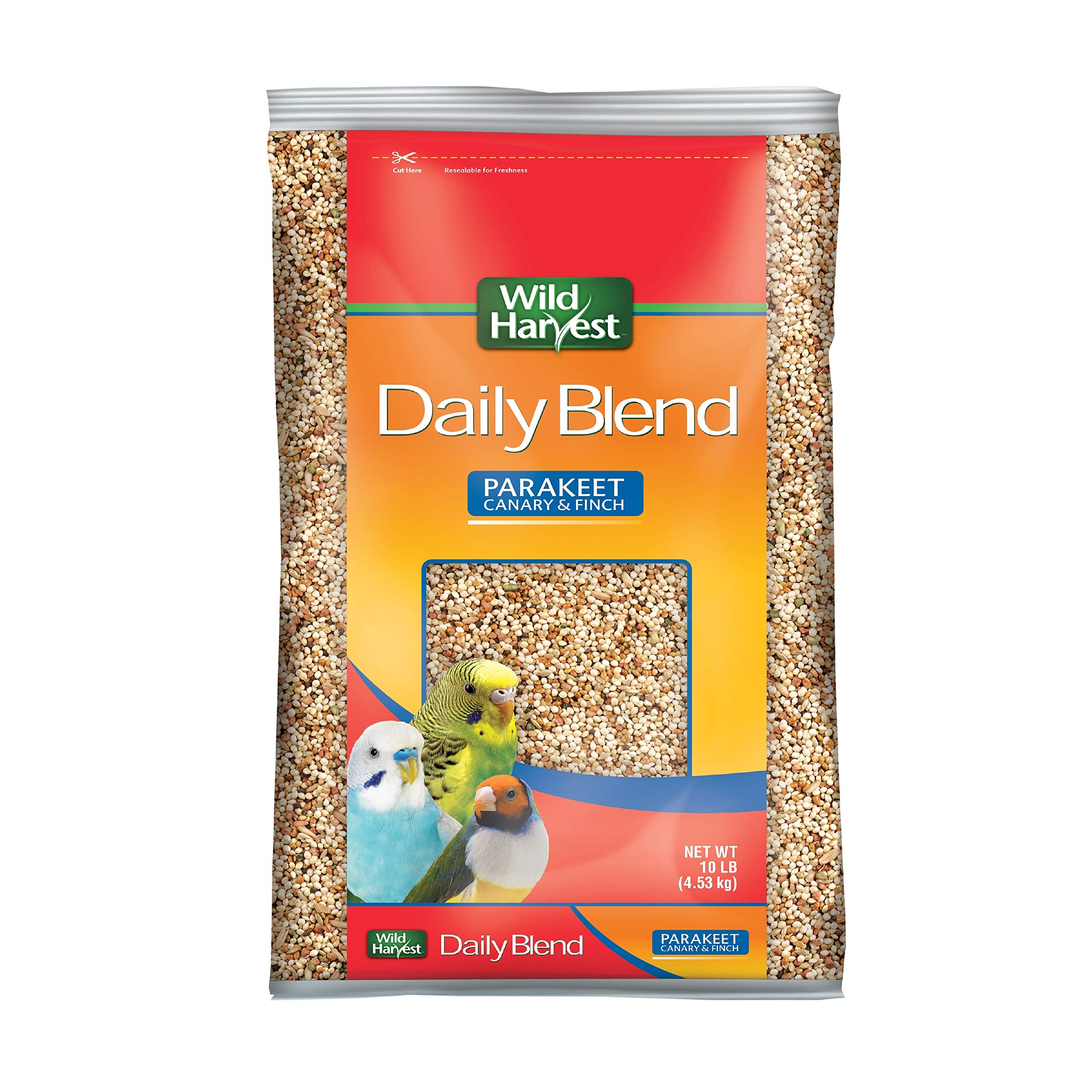 Wild Harvest Daily Blend Bird Food For Parakeet, Canary & Finch,10 lbs | Quality