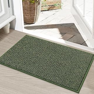 BEQHAUSE Dirt Trapper Door Mat Indoor Entrance 20" x 32", Green
