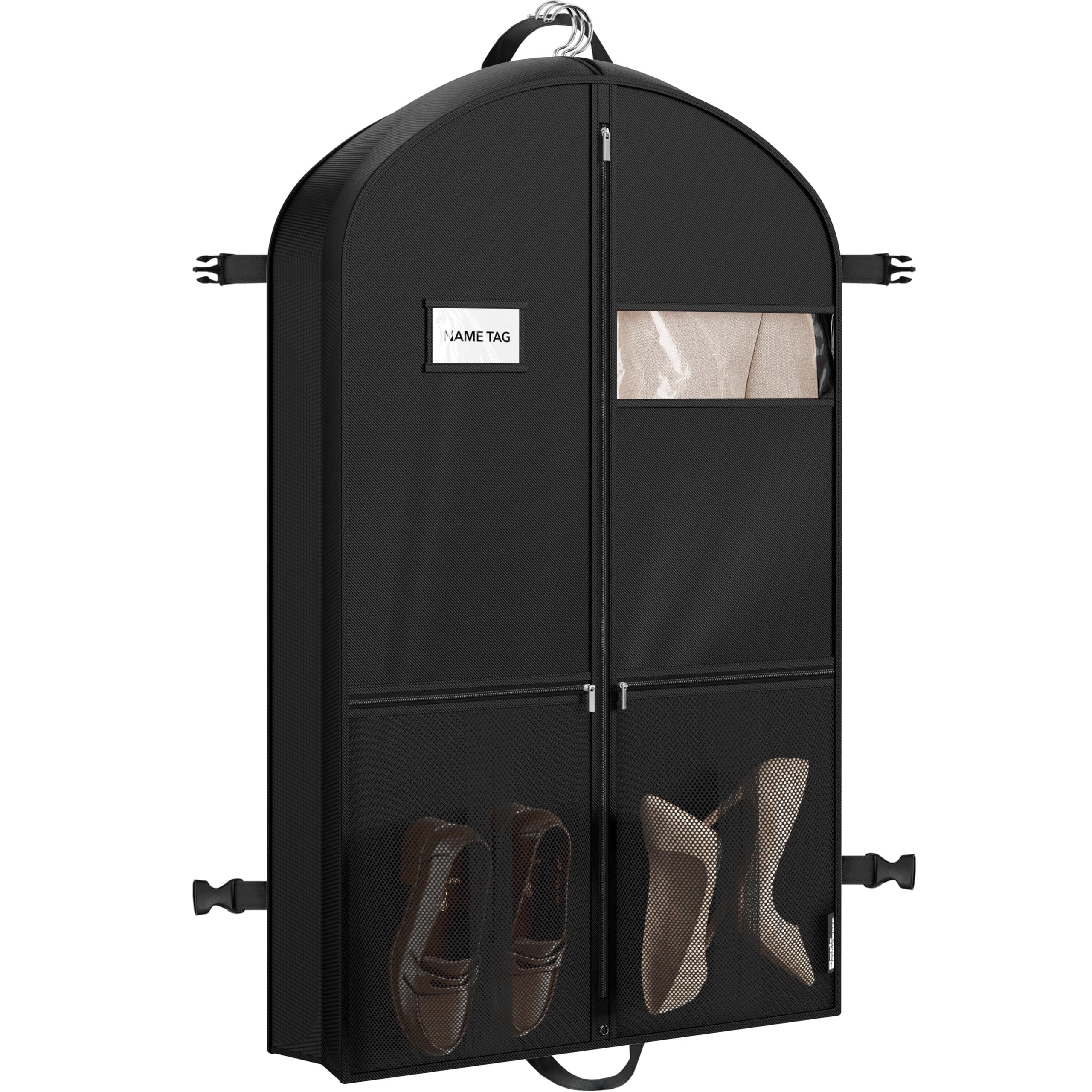 Simple Houseware 43" Travel Garment Bag with Pockets, Heavy Duty Suit Bag | for 