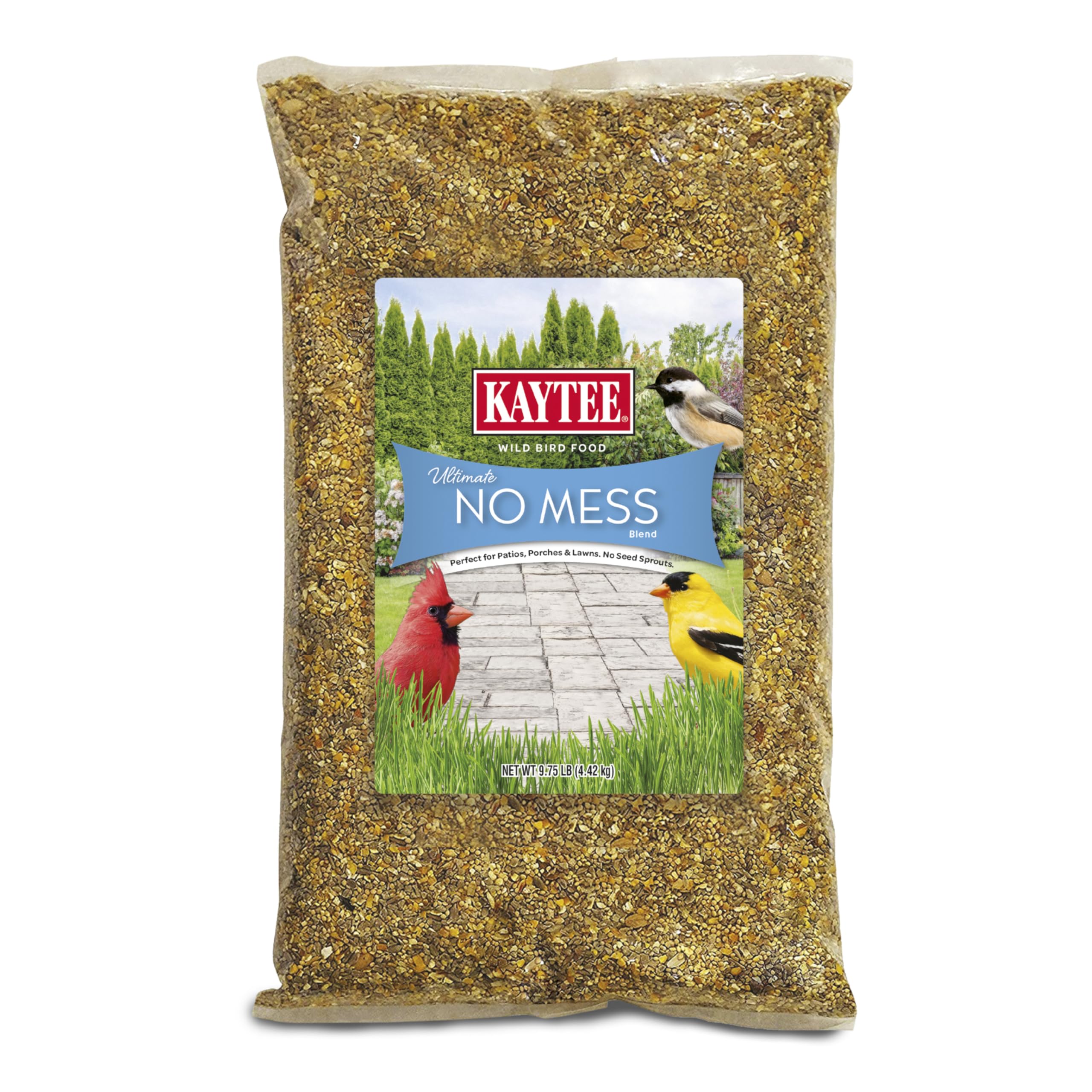 Kaytee Ultimate No Mess Wild Bird Seed, 9.75 Pounds | No Hulls, Less Mess Bird S