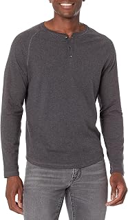 Amazon Essentials Men's Long-Sleeve 100% Cotton Henley Shirt