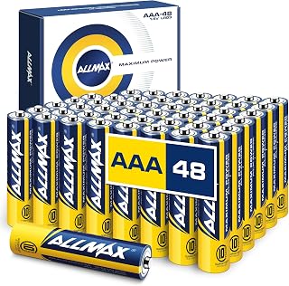 Allmax Maximum Power AAA MICRO (LR03) Alkaline Batteries (48 Pack): Ultra-Long Lifetime, 10 Years Storage, Leakproof, Compatible with Devices (1.5 Volt)