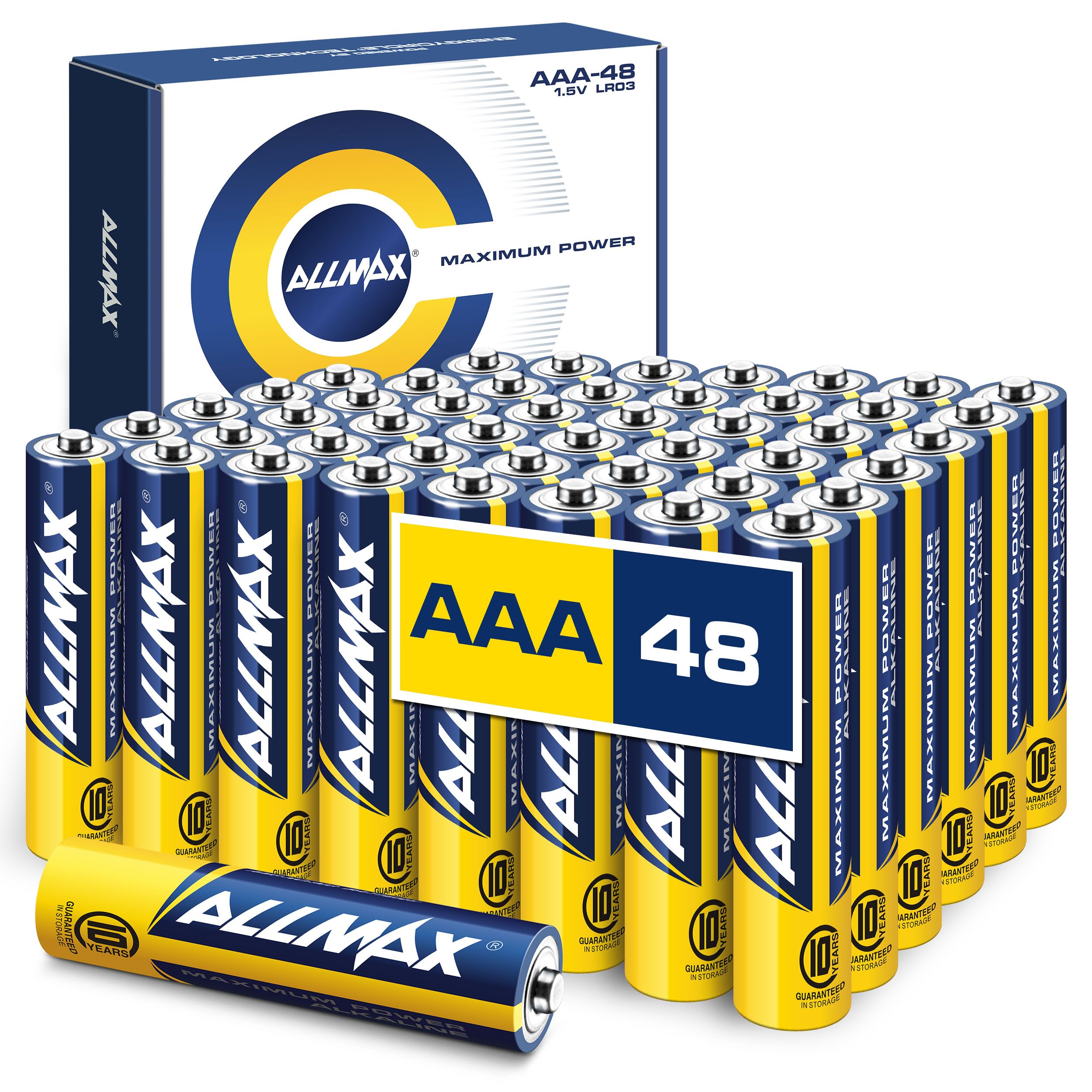 Allmax Maximum Power AAA MICRO (LR03) Alkaline Batteries (48 Pack): Ultra-Long L