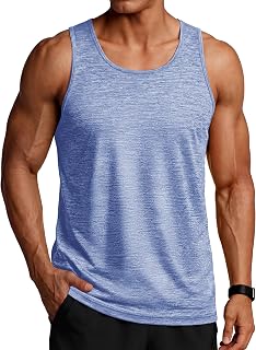 TACVASEN Men's Tank Tops Quick Dry Sleeveless Workout Muscle Shirt Athletic Bodybuilding Gym Performance Tee Shirts