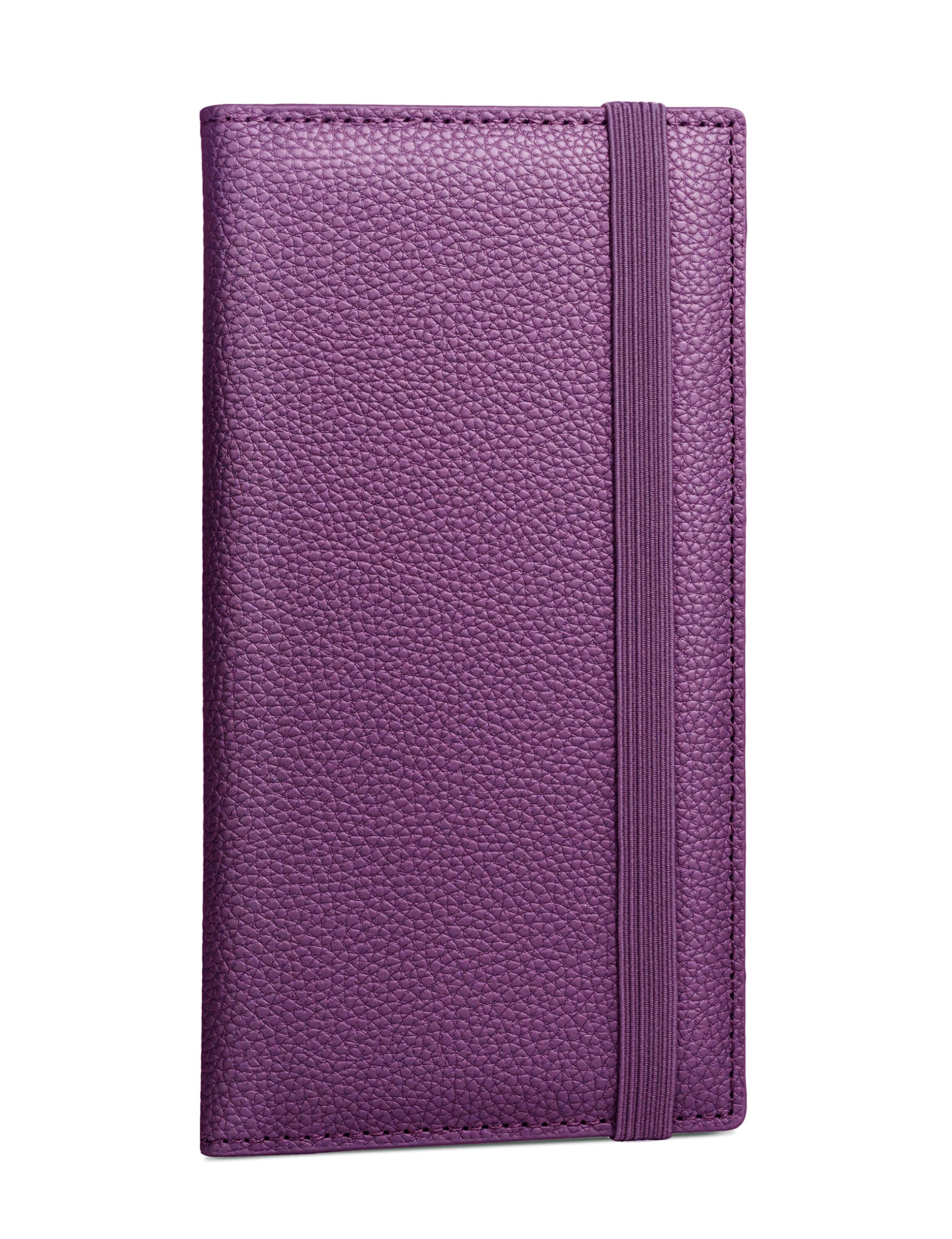 Yarnic Checkbook Cover for Personal Checkbook Holder with Pen Holder