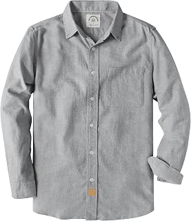 Dubinik® 6 oz Flannel Shirt for Men Cotton Casual Button Down Long Sleeve
