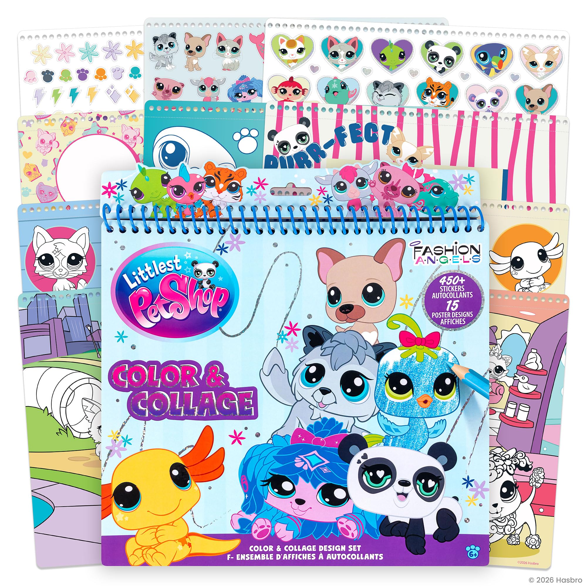 Fashion Angels Littlest Pet Shop Color & Collage Portfolio, Kids Ages 6+ | Inclu