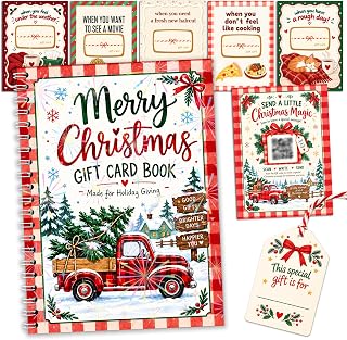 Christmas Gift Card Book for Adults Teens Kids, Christmas Gift Card Holder