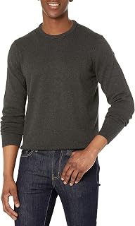 Amazon Essentials Men's Cable Knit Long-Sleeve Crewneck Sweater, 100% Cotton, Big & Tall Options Available