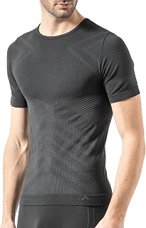 Risalti Energy Men's Thermal Short-Sleeved Jersey – Elastic and Breathable Thermal Underwear, Seamless Sports Sweater, Men's Seamless Thermal Clothing – Made in Italy