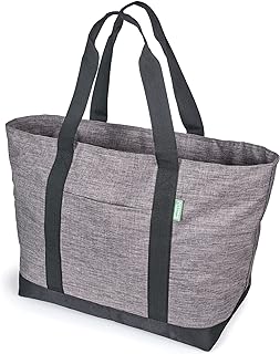 Creative Green Life Extra Large Tote Bag, Gray