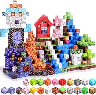 Magnetic Blocks 200pcs, Magnetic Building Cube Toys for Kids, STEM Montessori Magnet Blocks, Sensory Stacking Toy Christmas Birthday Gifts for Kids Age 3 4 5 6 7 8 9 10