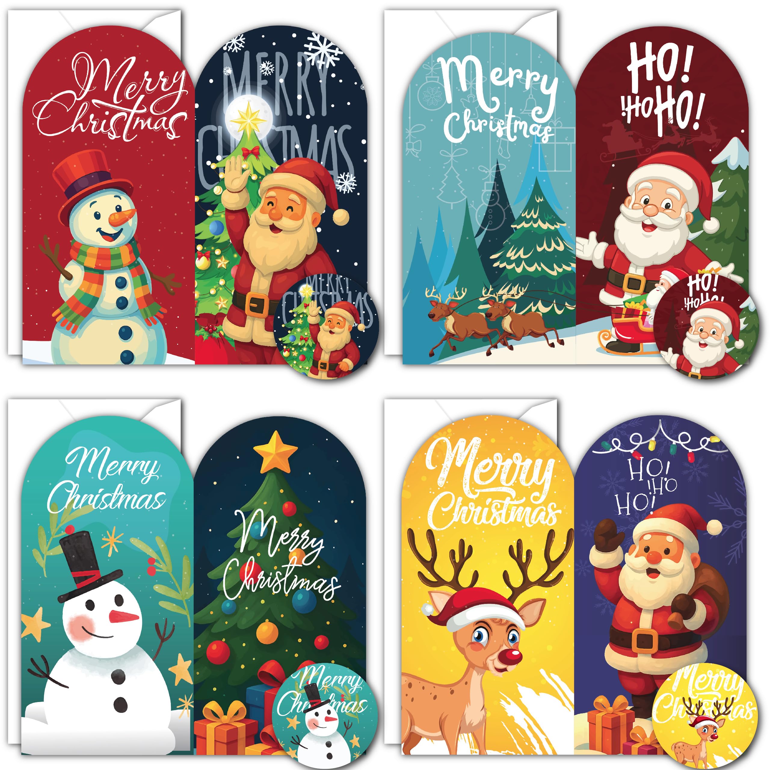 SIMPLY GIFTED Christmas Money Wallets Pack of 4/8/12– Xmas Money Wallets for Cas