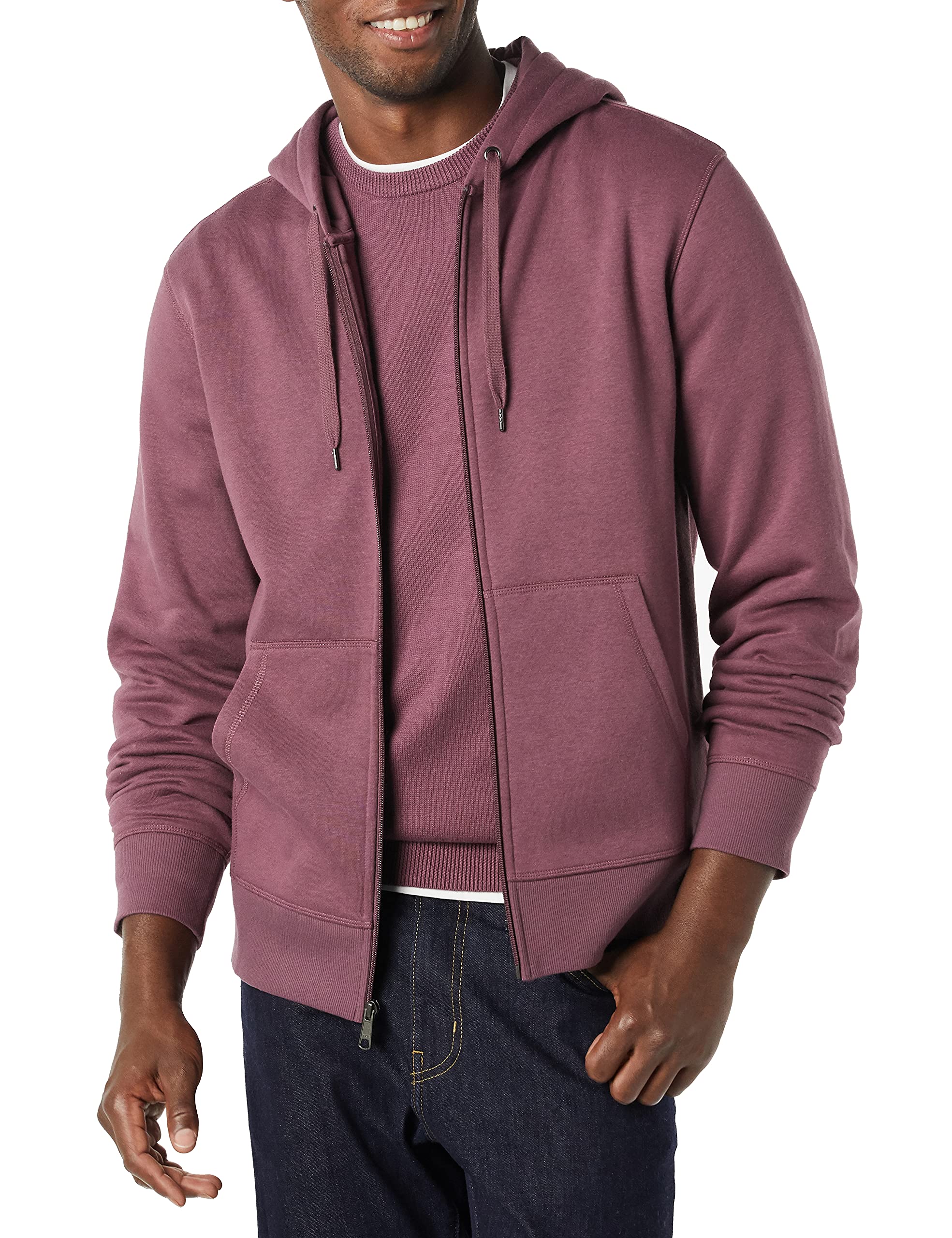 Amazon Essentials Men's Full-Zip Fleece Hoodie Sweatshirt (Available in Big & Ta