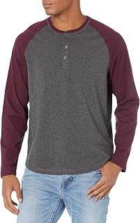 Amazon Essentials Men's Long-Sleeve 100% Cotton Henley Shirt