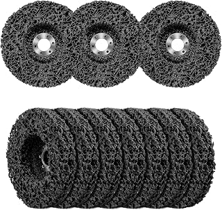 10 Pack 4.5 inch Strip Disc Wheel for Angle Grinders Stripping Wheel, Paint Stripping Disc, Poly Abrasive Wheels for Metal Rust Welds, Oxidation, Paint Remover (4-1/2" x 7/8")