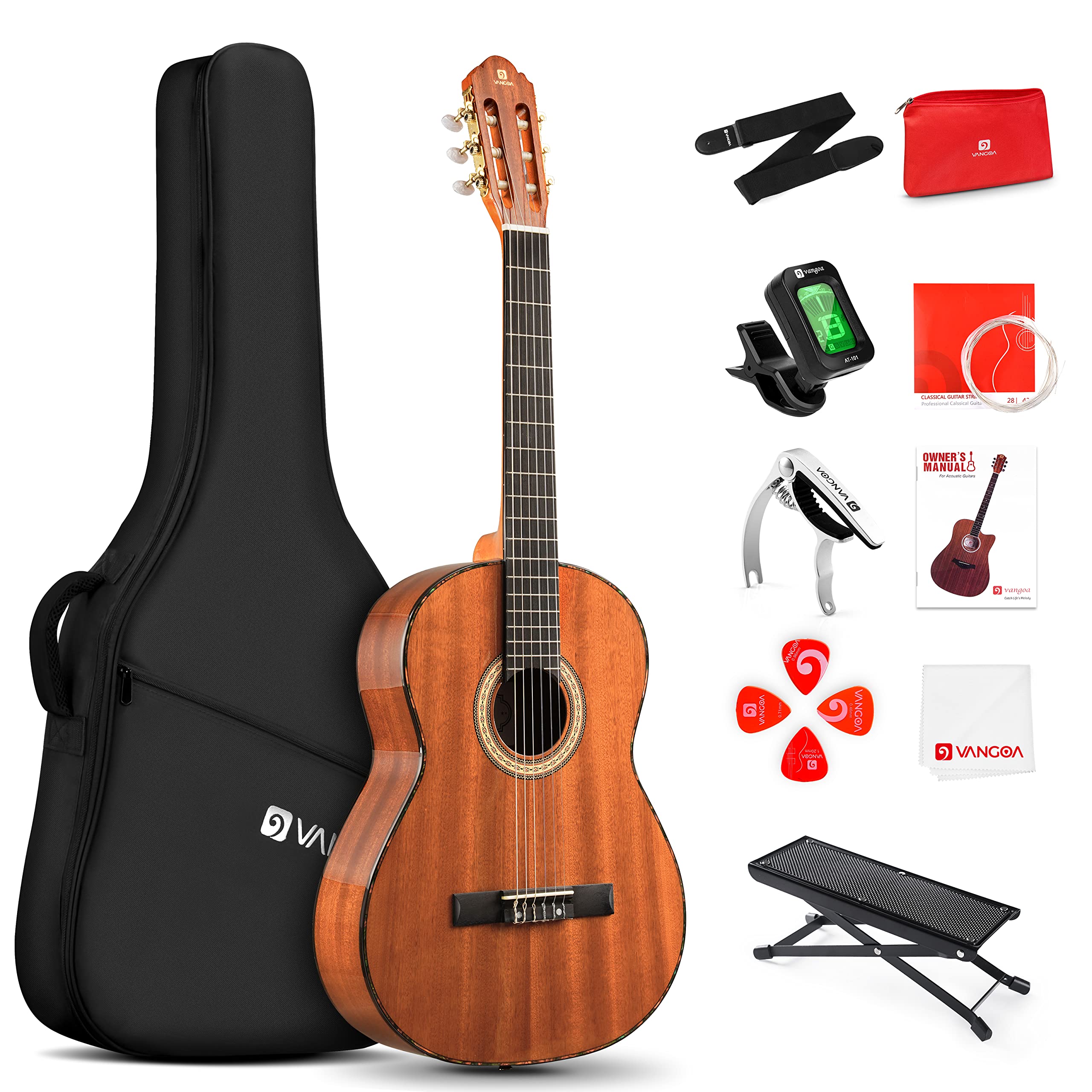 Classical Guitar 4/4, 39 Inch Full Size Nylon String Guitar for Beginner Adults,