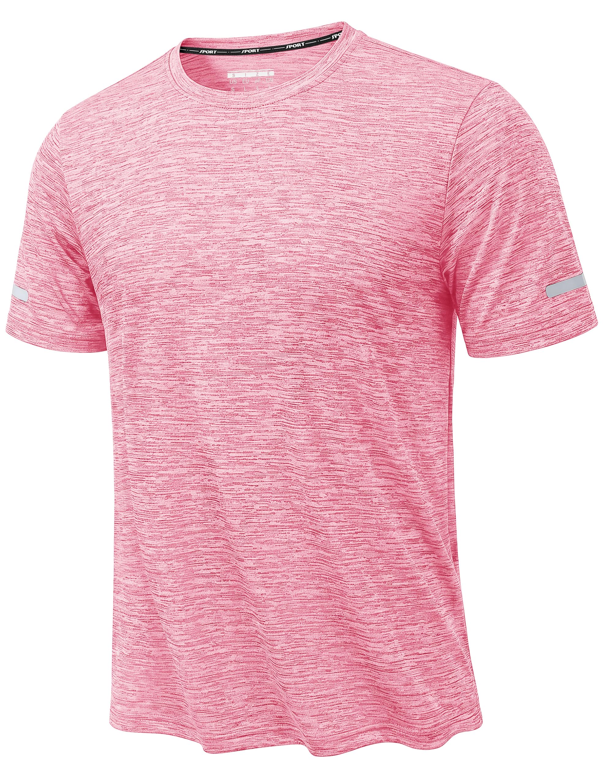 KEFITEVD Men's Quick Dry T-Shirt Lightweight Tops Short Sleeve Sports T-Shirt Br