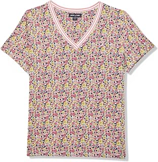 Nautica Solid V-Neck Short Sleeve T-Shirt with V-Neck Women's Short Sleeve T-Shirt (Pack of 1)