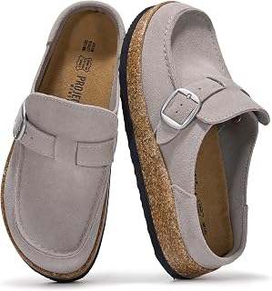 Project Cloud Zoccoli da Donna in 100% Vera Pelle, in Memory Foam e Resistenti all'Acqua, Antiscivolo e durevoli, Scarpe Casual da Donna