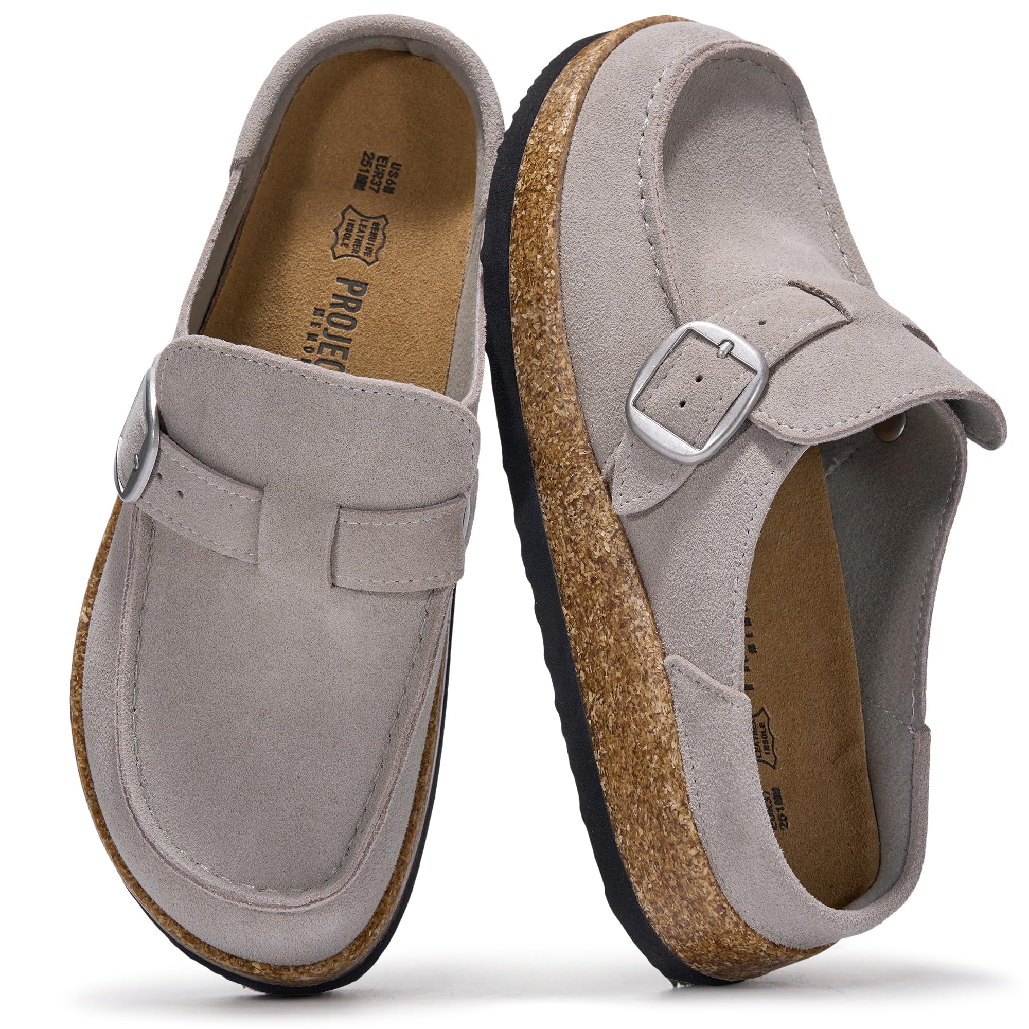Project Cloud Zoccoli da Donna in 100% Vera Pelle, in Memory Foam e Resistenti a