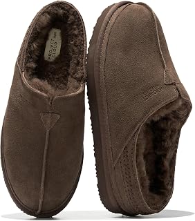 Project Cloud Mens Slippers 100% Genuine Leather Shearling Slippers for Men