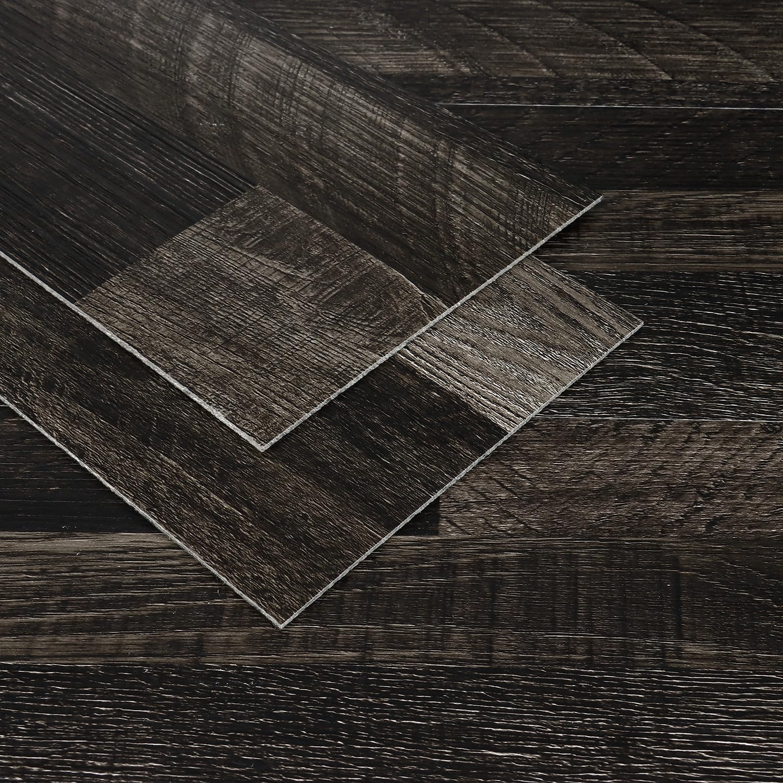 VaryPaper Adhesive Vinyl Flooring for Dark Floors 90 cm x 15 cm 20 Pieces Adhesi
