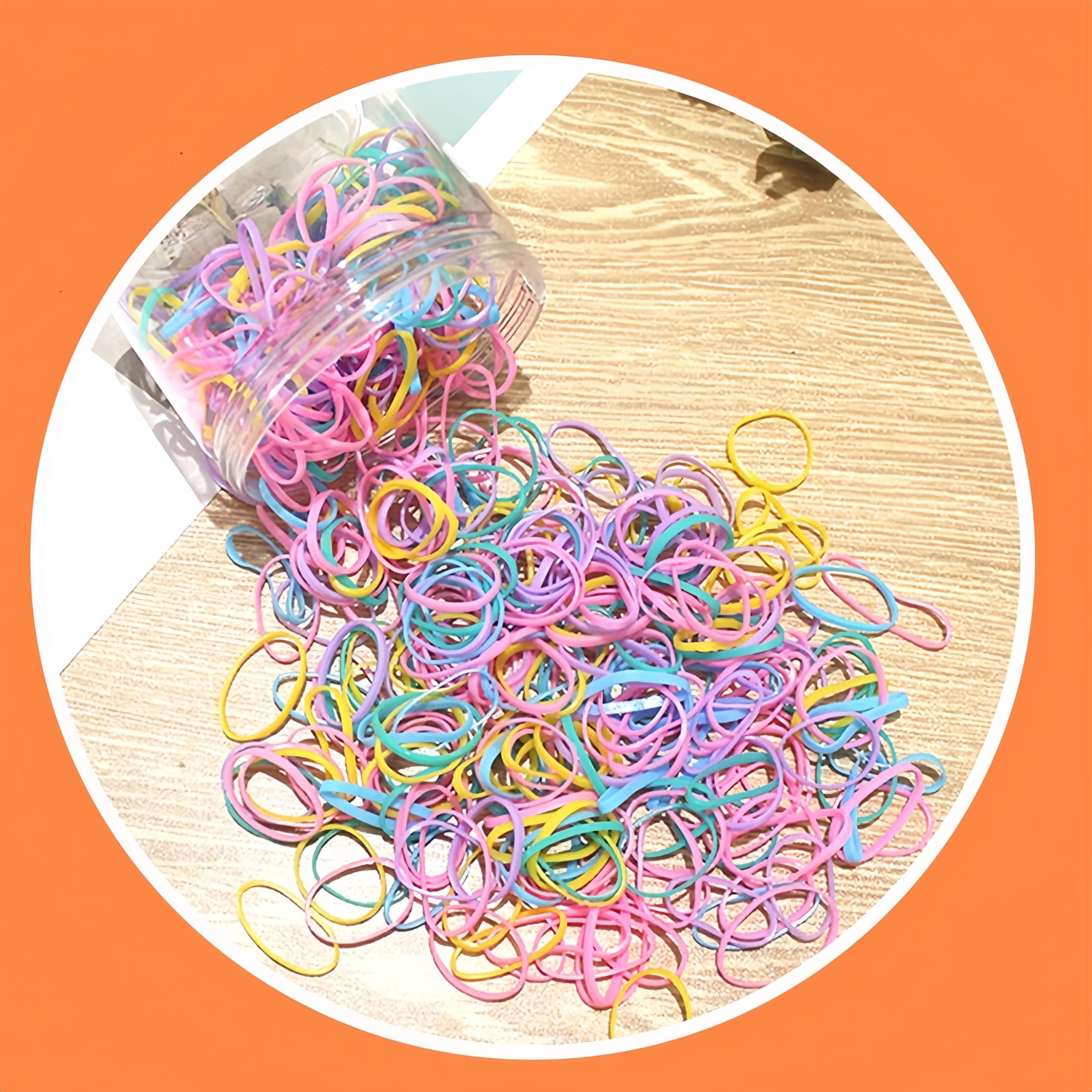 600 Pack Small Disposable Elastic Hair Bands for Women Elastic Bands Ponytail Ho